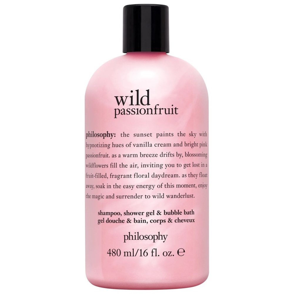 Philosophy Wild Passionfruit Scented Shampoo, Shower Gel, & Bubble Bath